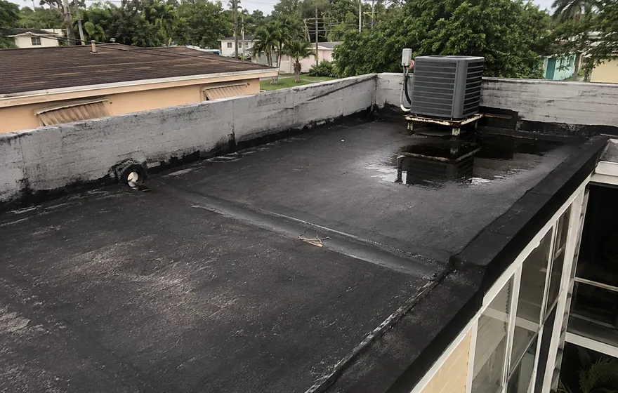 Flat and low-slope roofing in Pompano Beach FL, modified bitumen cap sheet