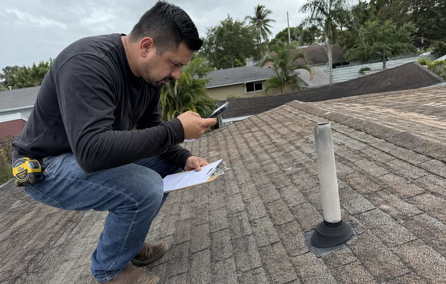 Roof inspection in Pompano Beach FL for insurance and wind mitigation
