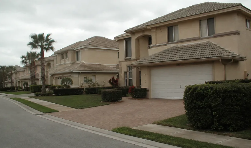 Roofing in Coconut Creek FL, concrete tile on a subdivision house
